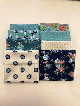 Rosemary Cottage Fat Quarter bundle Blue