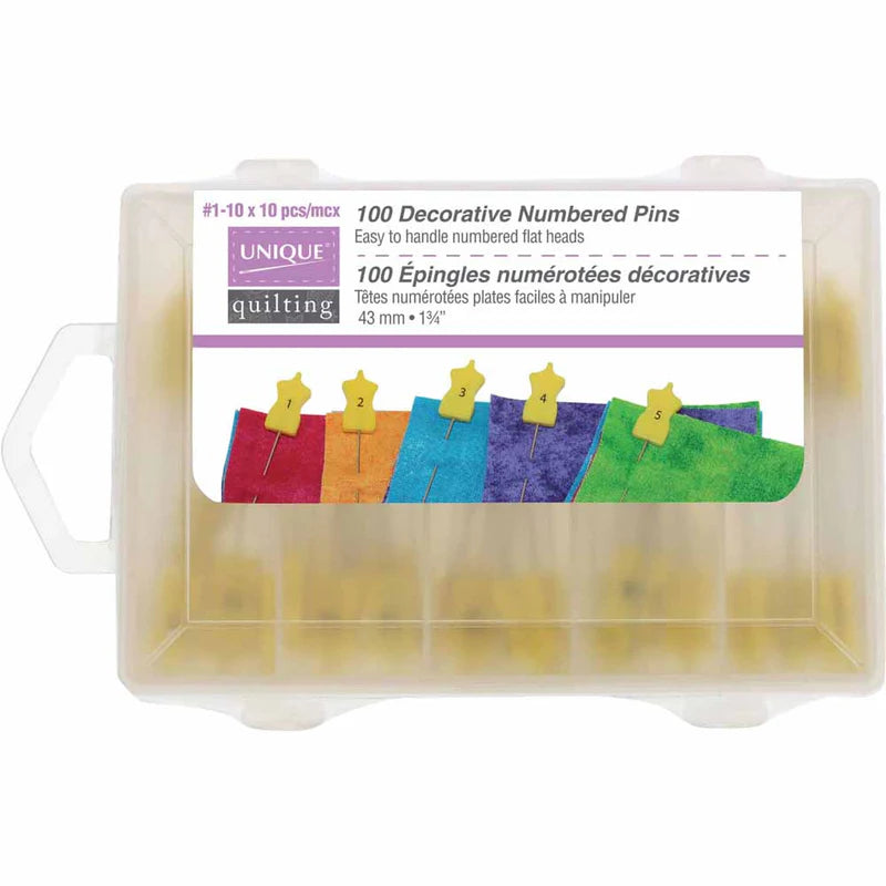 Unique 100 Decorative Pins Numbered 1-10