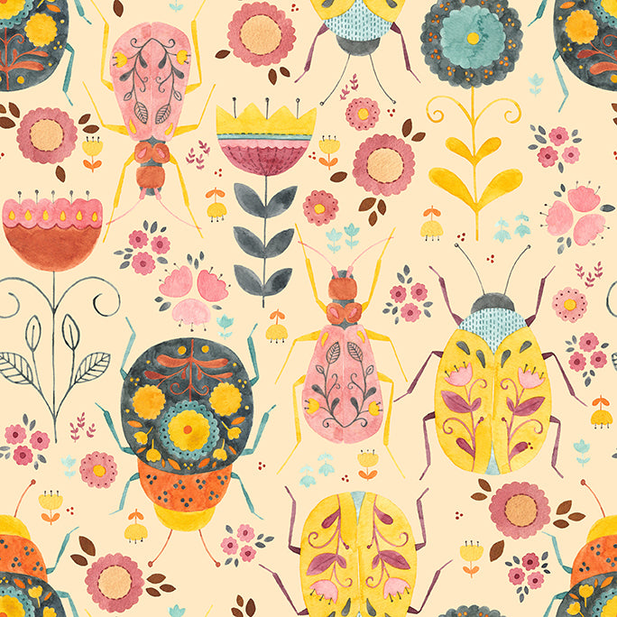 BOLT END 12" Folk Bugs 3408 beige