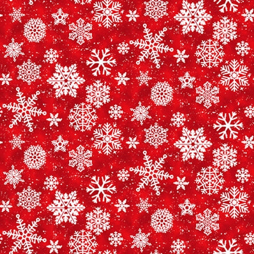 Snow Crew Snowflakes Red 1288 88