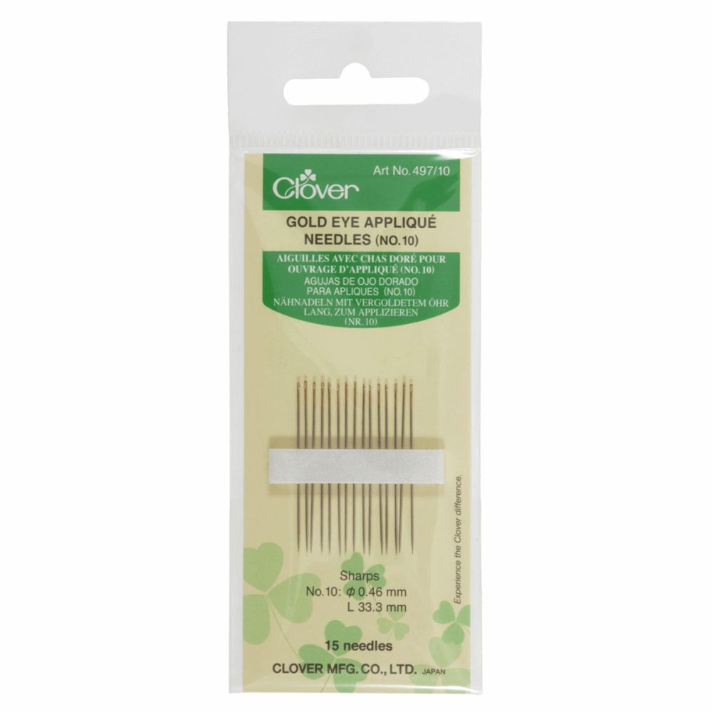 Clover Gold Eye Applique Needles