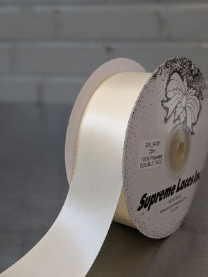 200 9-031 Ivory 1.5" Double Face Ribbon