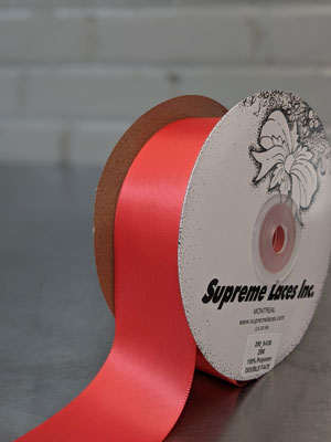 200 9-036 Coral 1.5" Double Face Ribbon