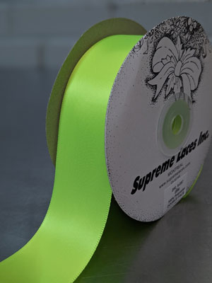 200 9-097 Neon Yellow 1.5" Double Faced Ribbon