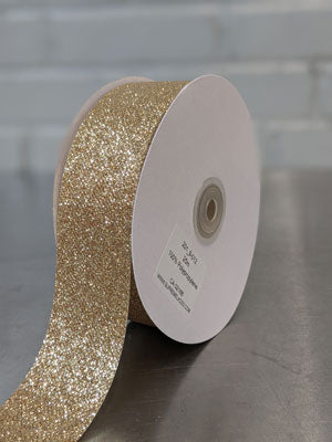 201 9-012 Gold Glitter 1.5" Ribbon