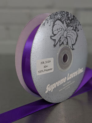 206 5-024 Purple Single Face Ribbon