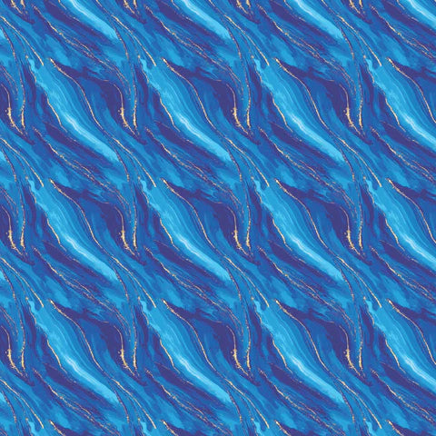 Gilded 21240901L 02 Blue Metallic Waves Ink