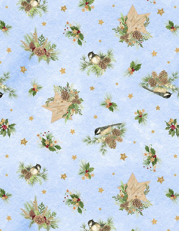 Let it Snow Man 3017 27757 472 Birds and Pine