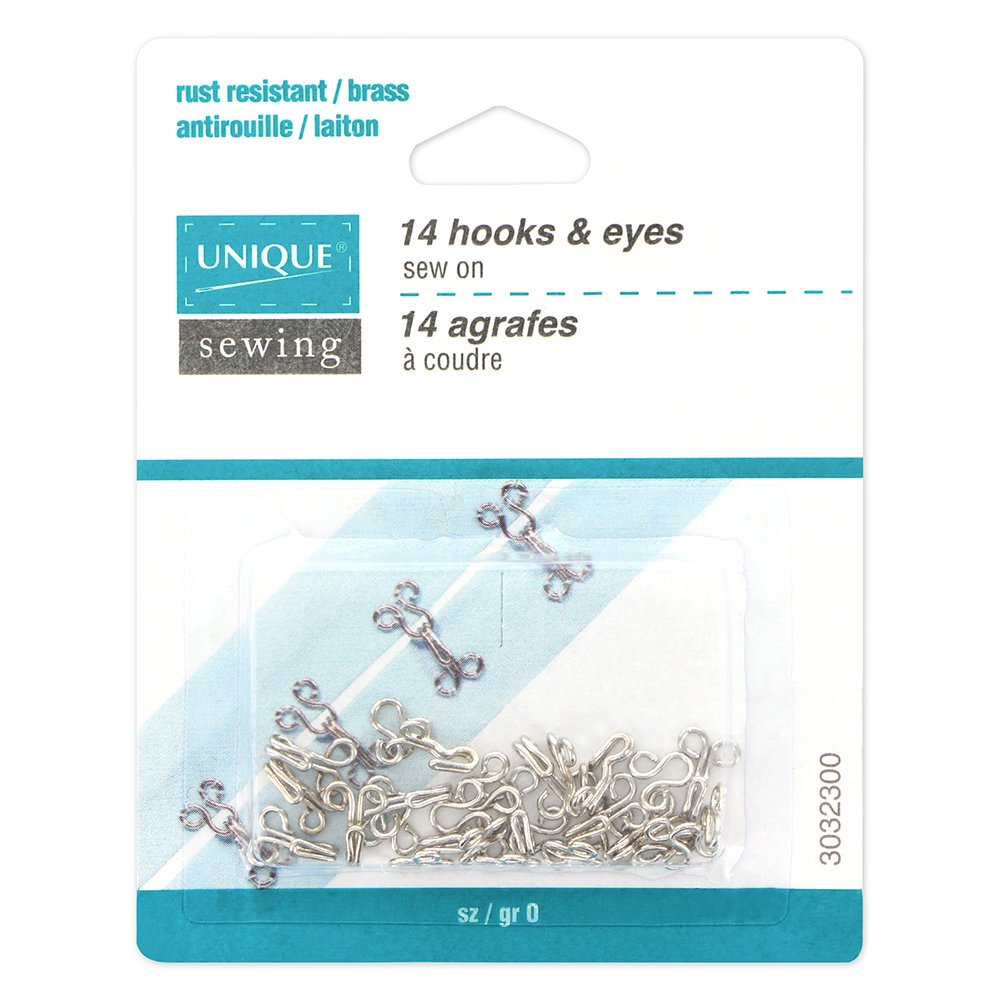 Unique 14 Hooks and Eyes sz 1