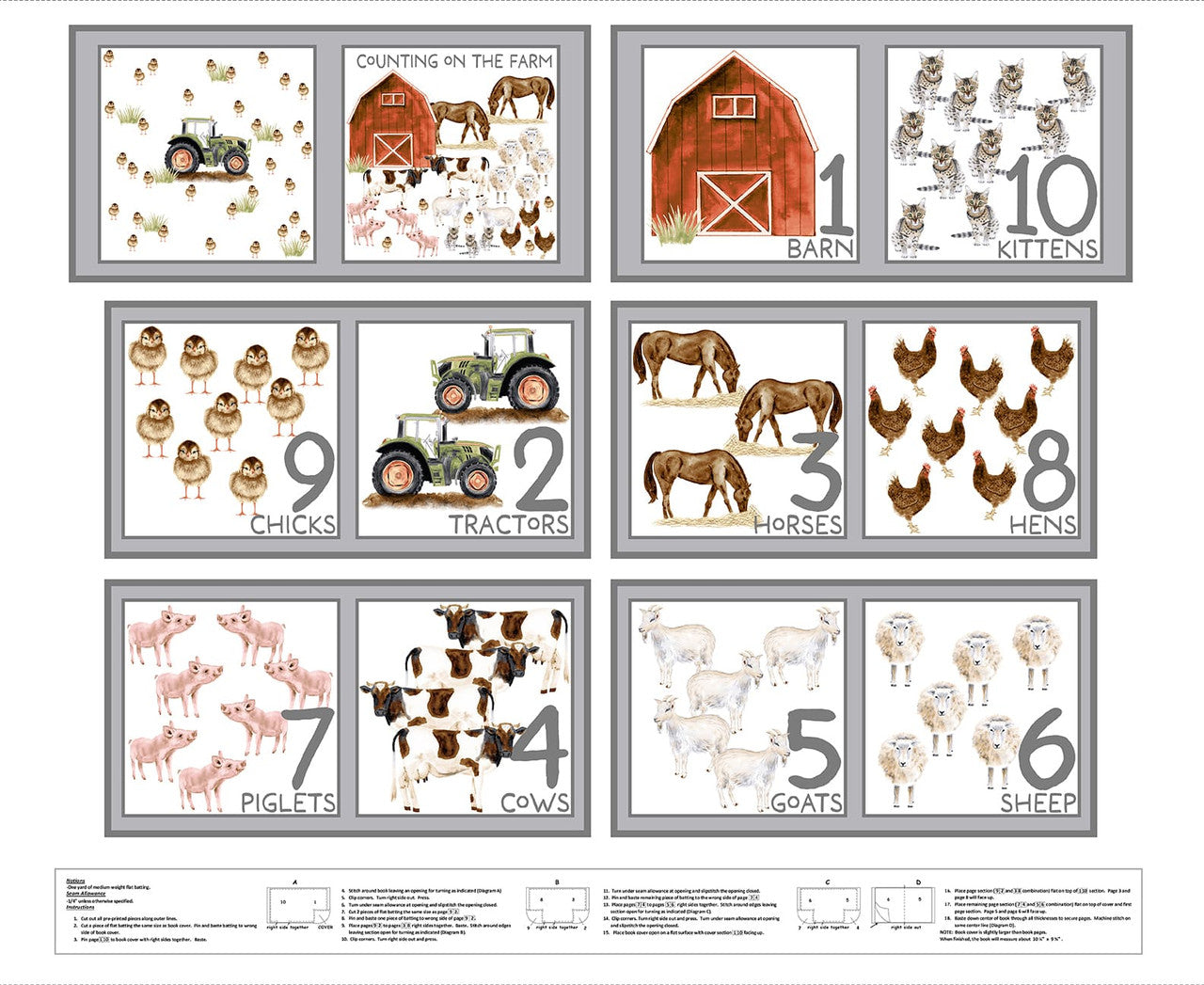 Little Seedlings Book Panel 4390P 01 White