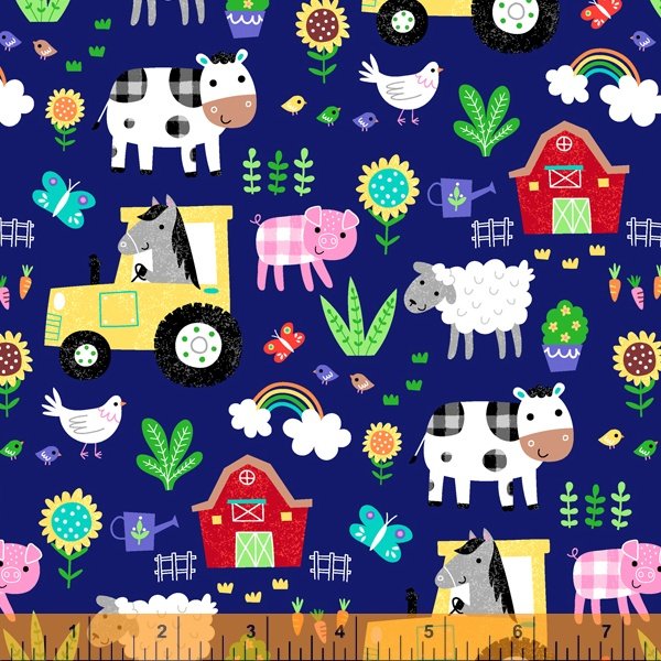 BOLT END34.5" Farm Friends 52612-2 Blue