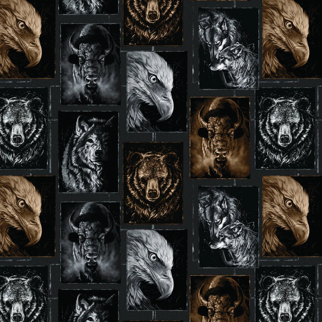 Strokes of the Wild 55230702-01 Spirit Animal Portraits Multi