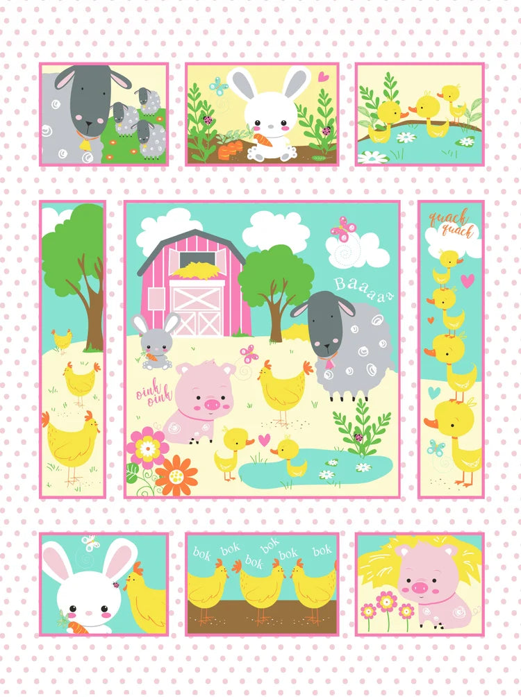 Wee One Barn Animals Panel 57 3531