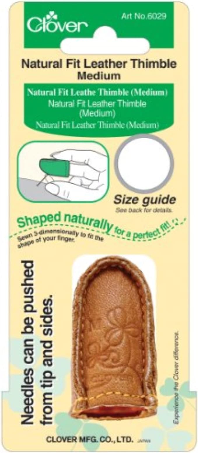 Natural Fit Leather Thimble Medium