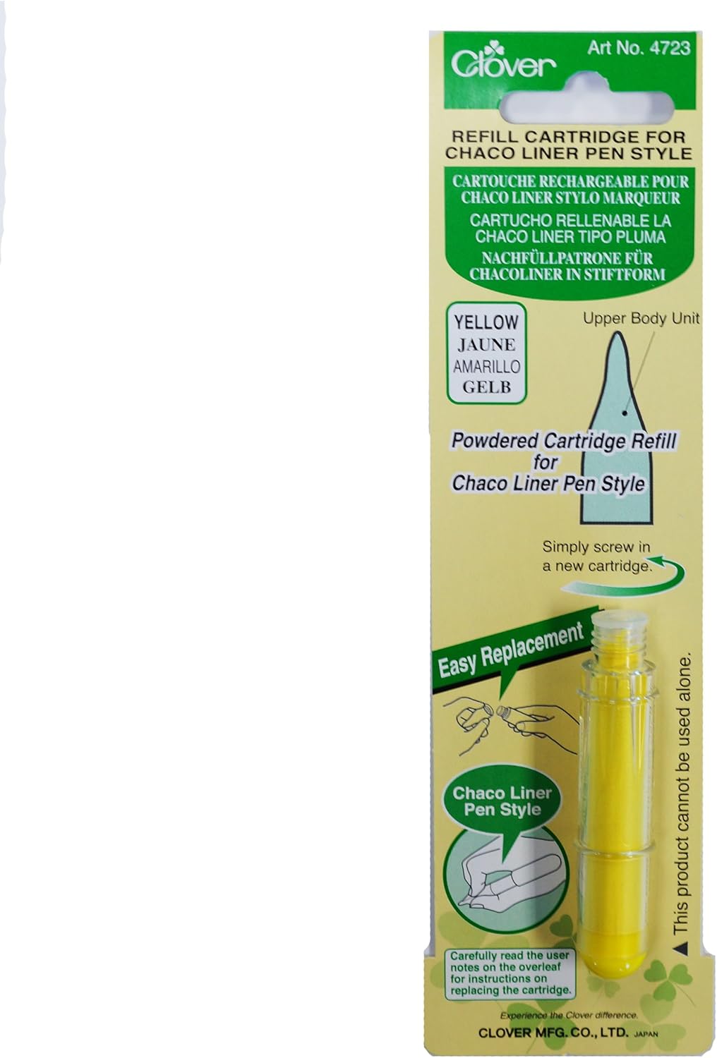 Clover Chaco Liner Cartridge Refill Yellow