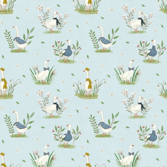 Whimsical Fields Geese VA4314 Blue