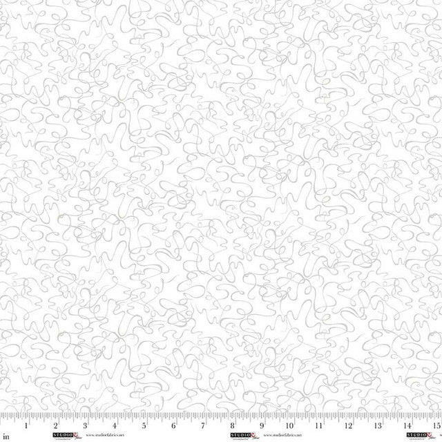 Best of Cream and Sugar 8927 01W White on White Scribbles