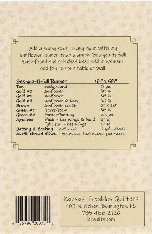 Bee you ti full Pattern