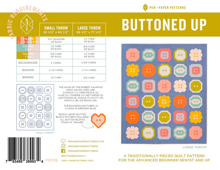 Buttoned Up Quilt Pattern