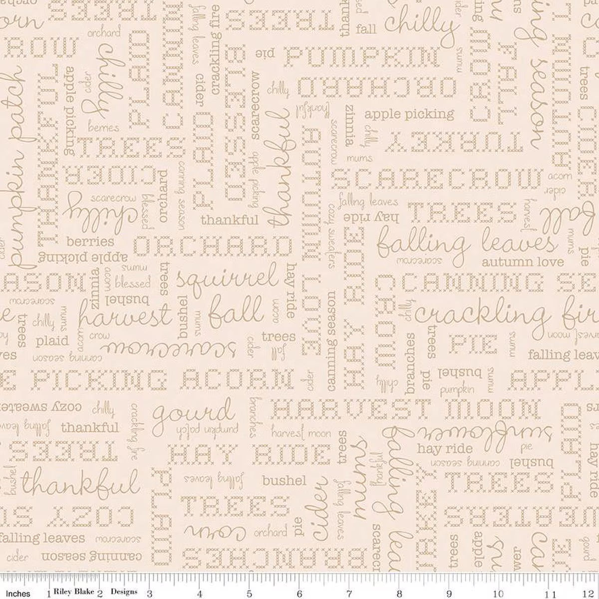 Autumn Words C14667 Latte