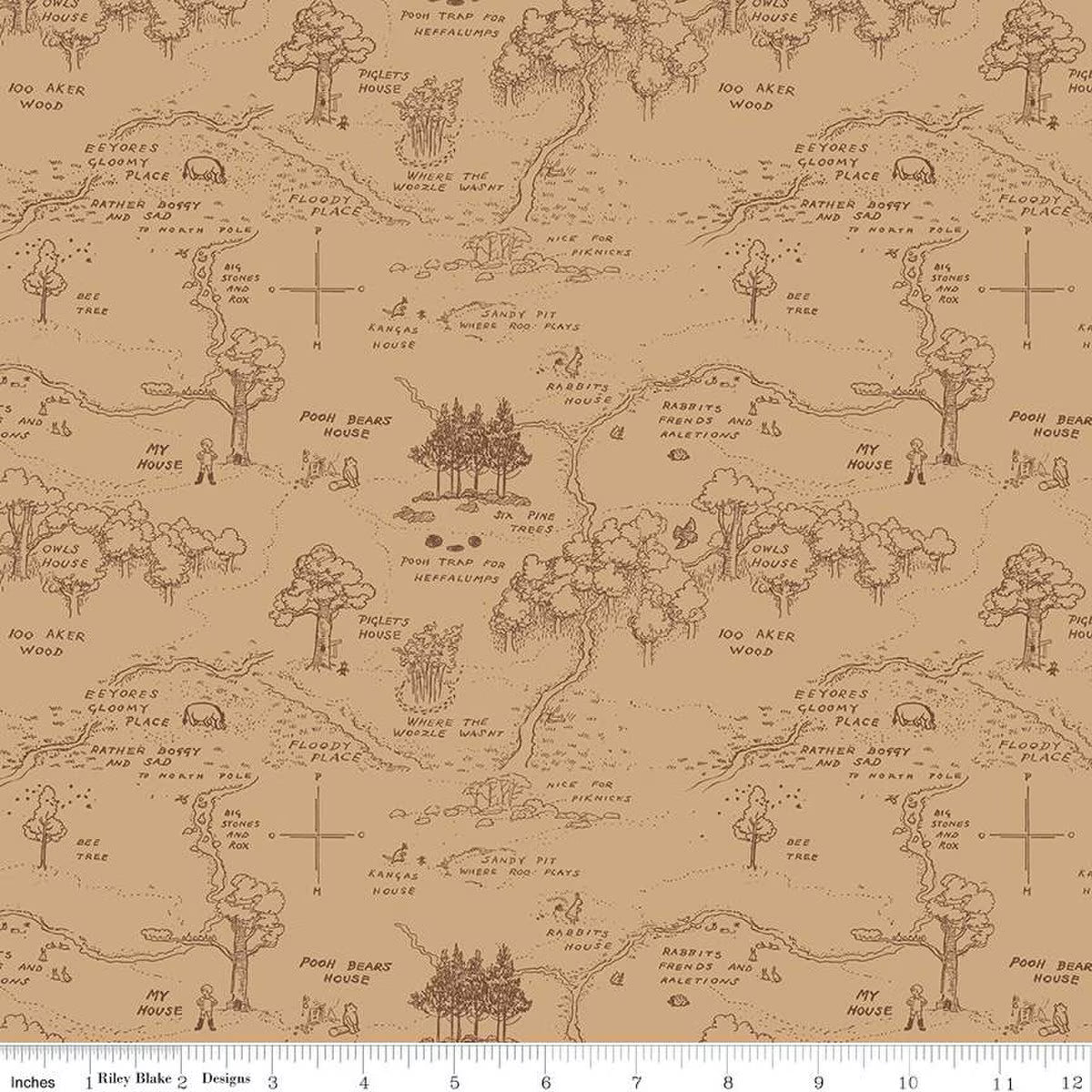 Winnie the Pooh Map C17001 Brown