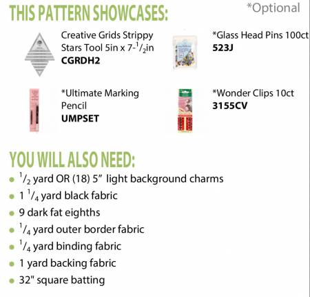 Strippy Stars Mini Pattern