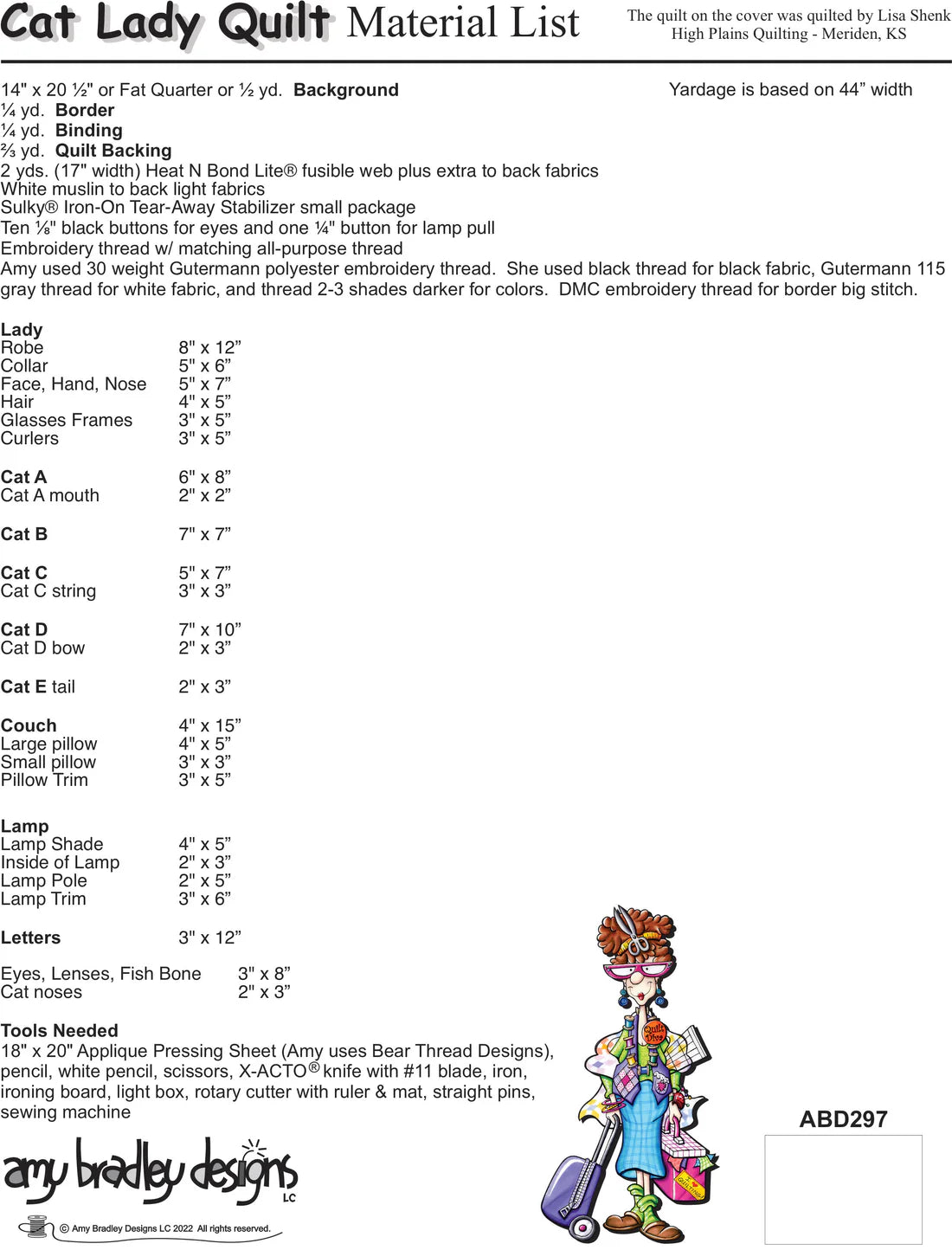 Cat Lady Quilt Pattern