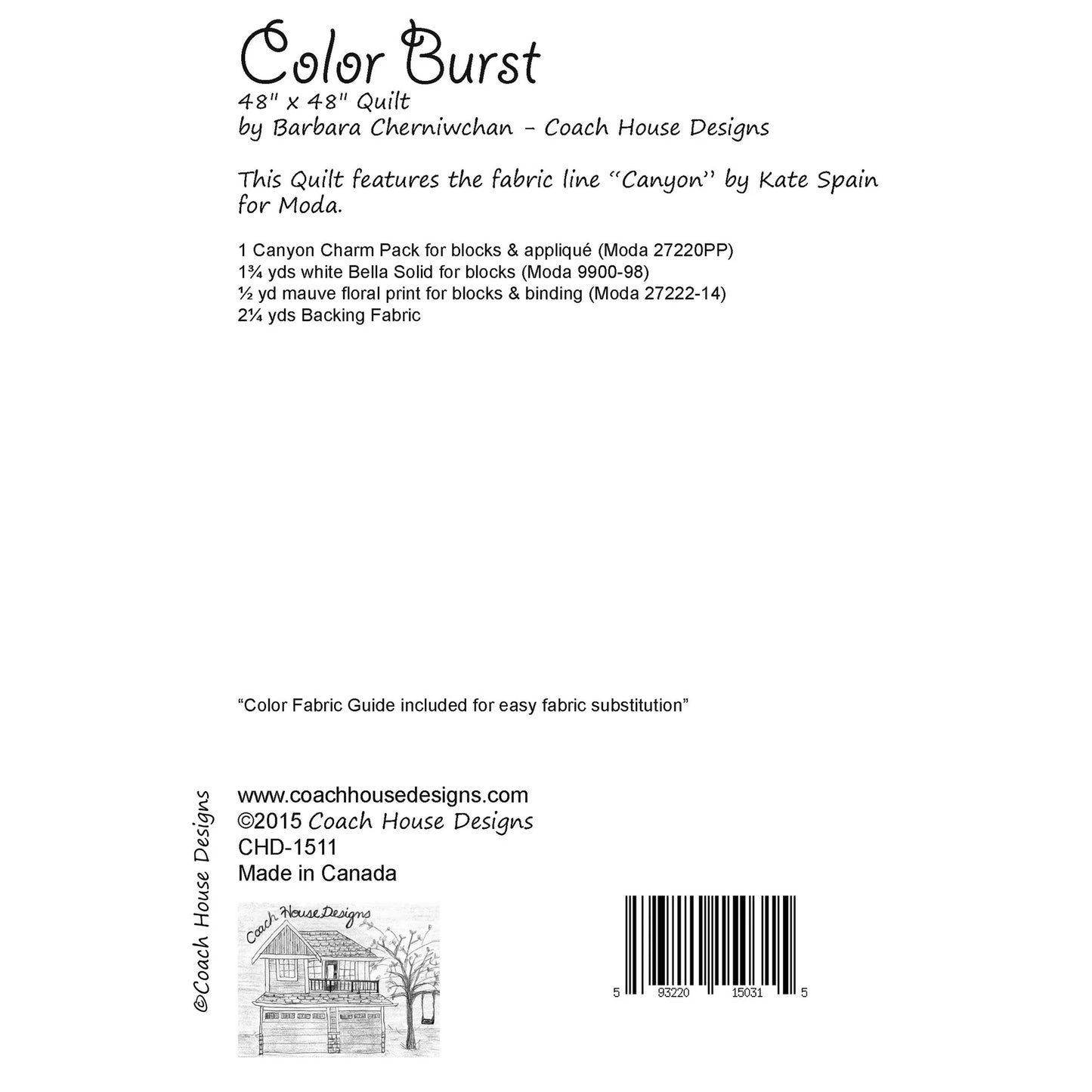 Color Burst Quilt Pattern