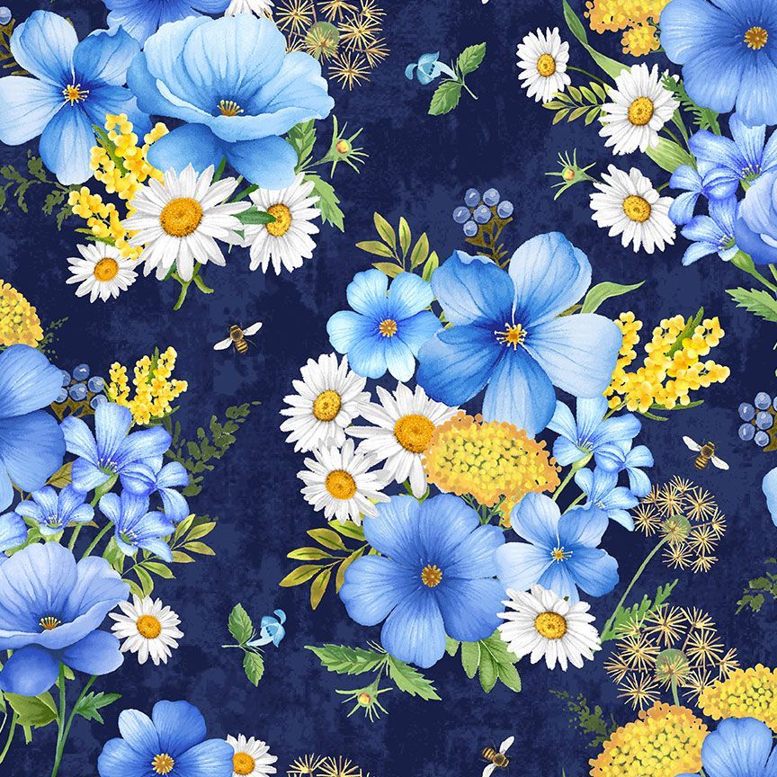 Bee Kind Floral Bouquet CD3256 Navy