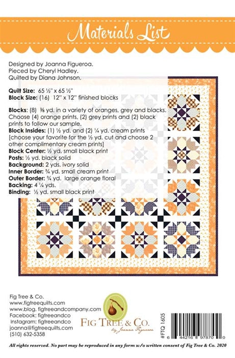 Halloween Roses Pattern