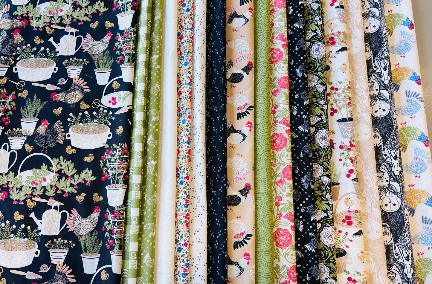 The Henhouse Green Fat Quarter Bundle