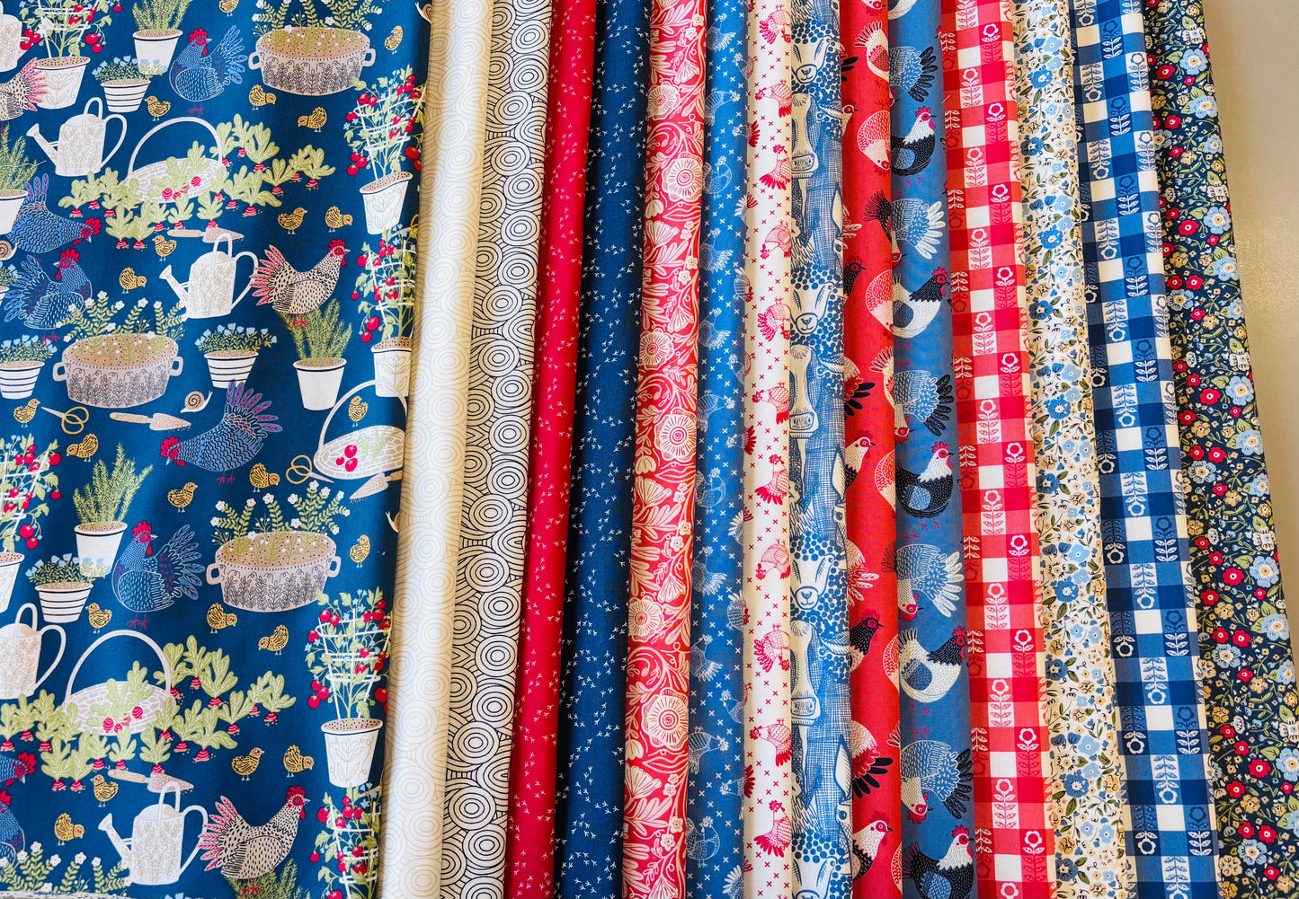 The Henhouse Red Fat Quarter Bundle