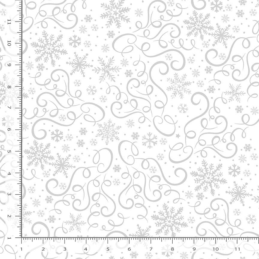 Snowflakes and Scrolls C3911 White