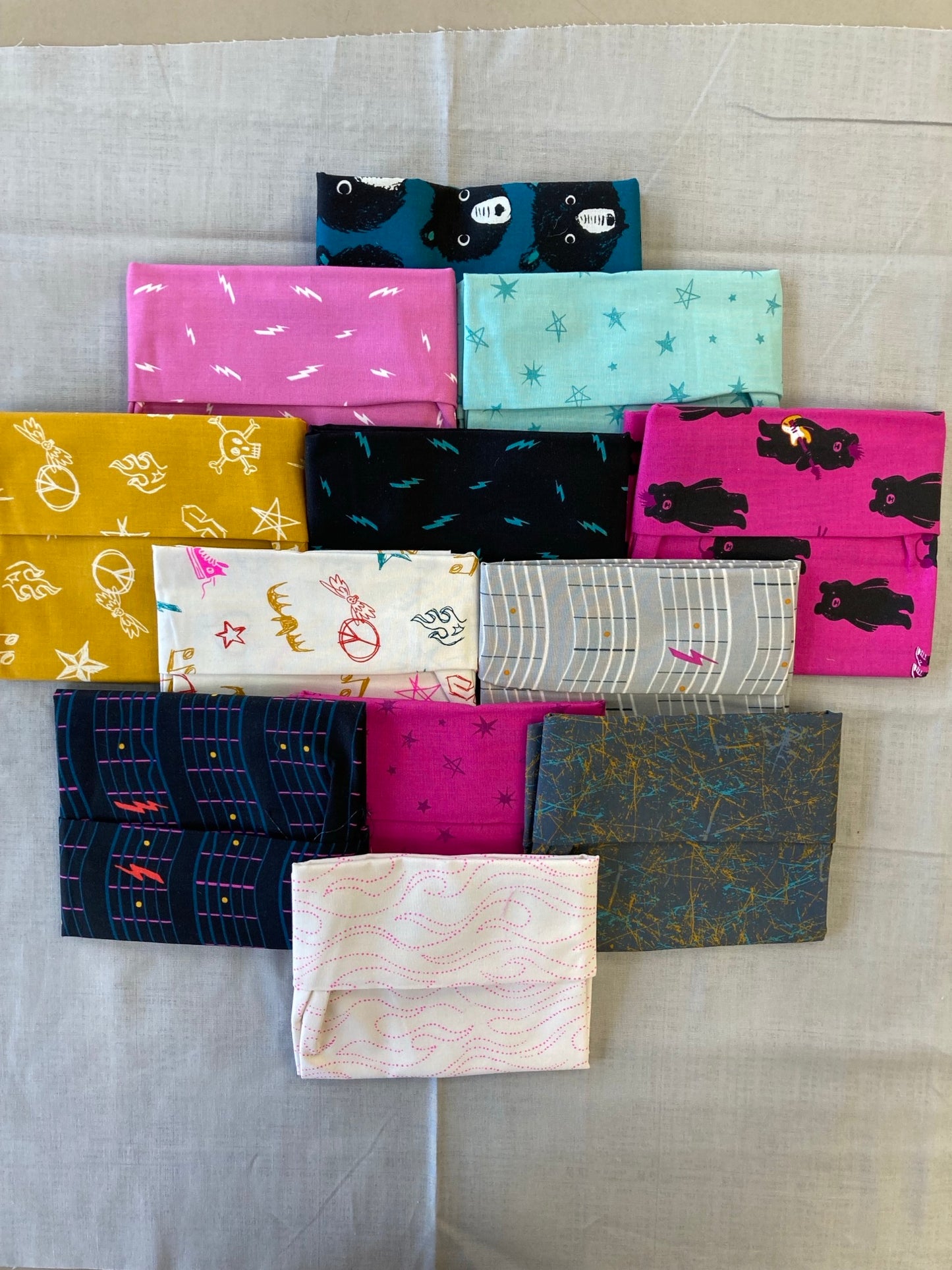 Teddy and the Bears Fat Quarter Bundle Turquoise Splash