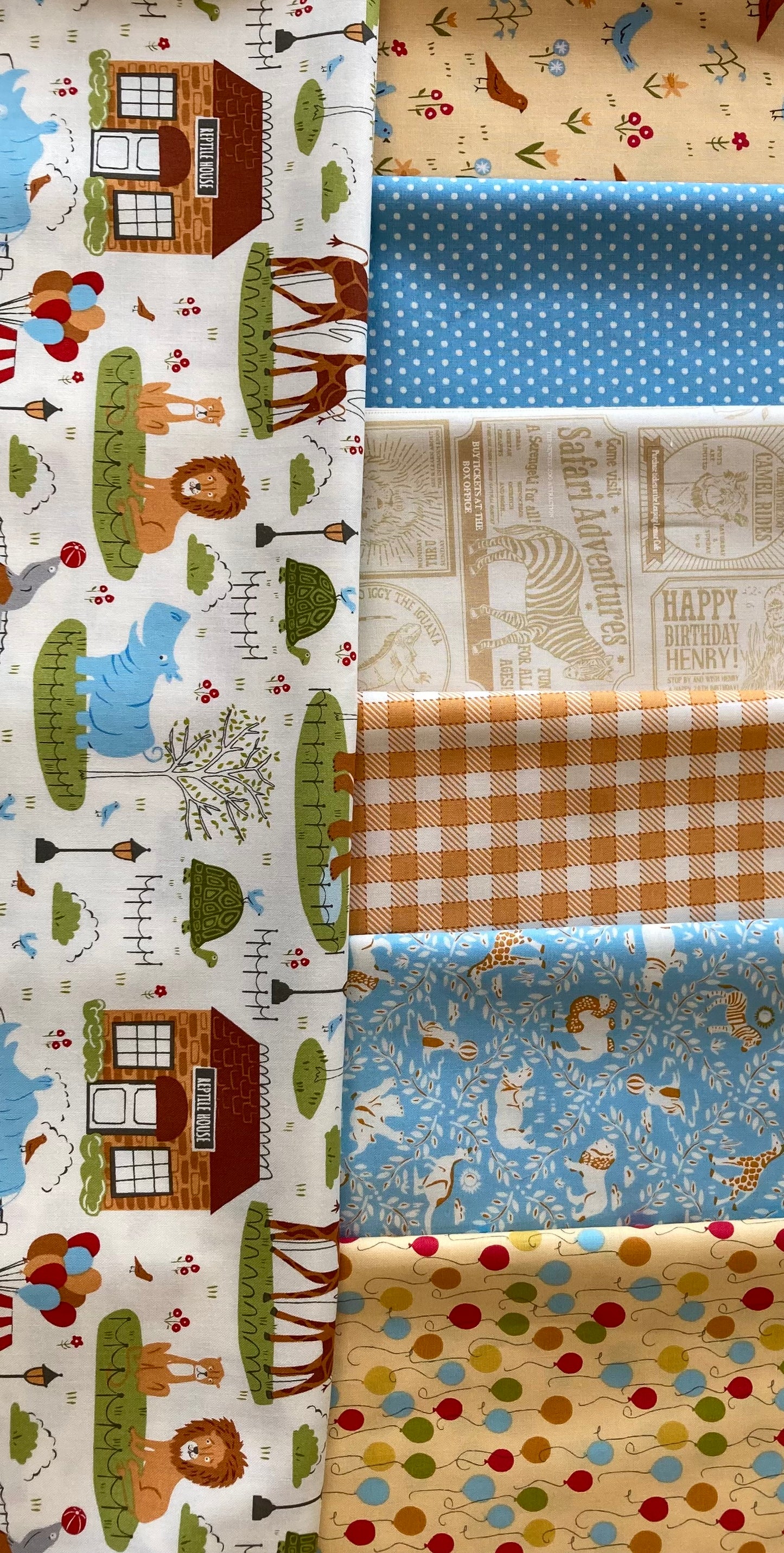 Animal Park Blue Fat Quarter Bundle