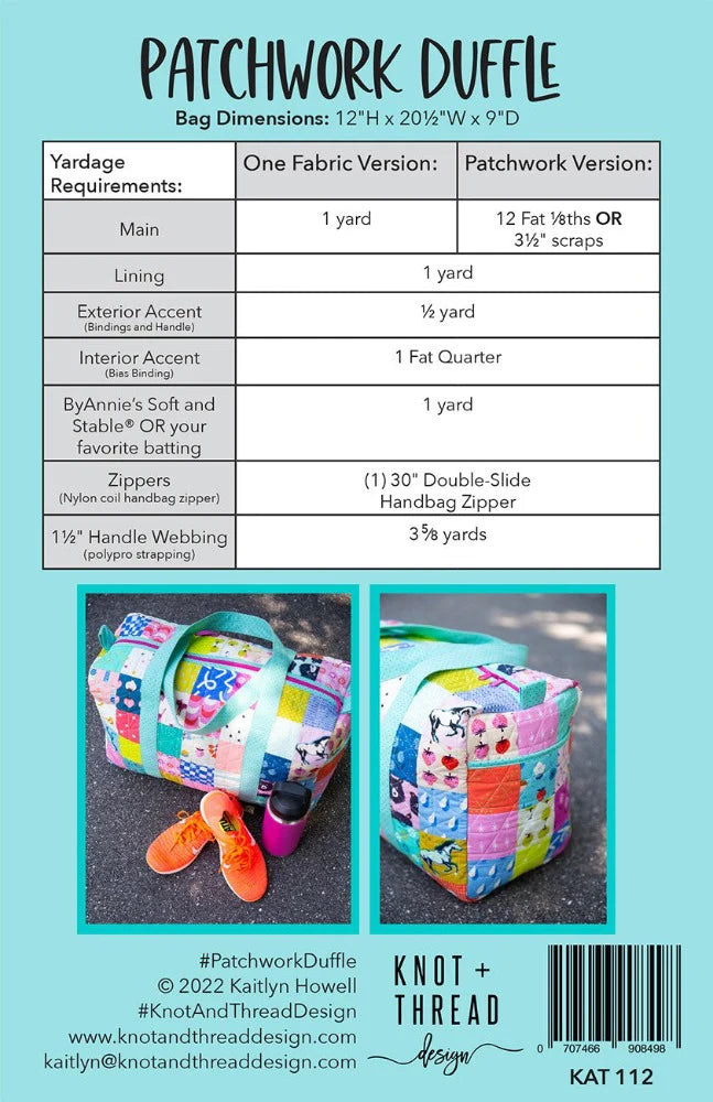 Patchwork Duffle Pattern