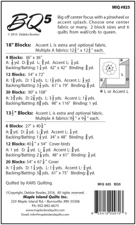 BQ 5 Quilt Pattern