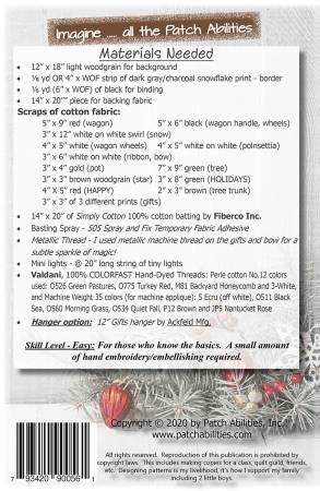 Happy Holidays Wagon Pattern