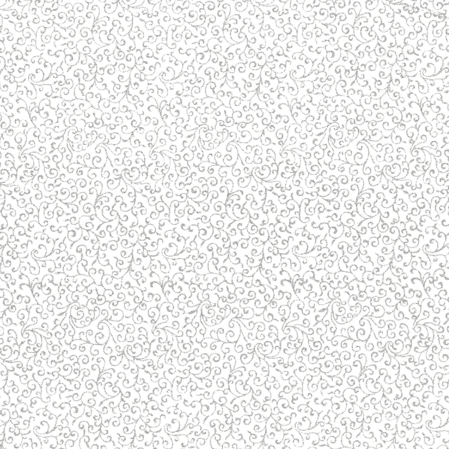 Christmas Scroll White Silver
