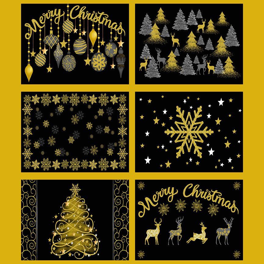 Merry Christmas Placemats Gold CM3621