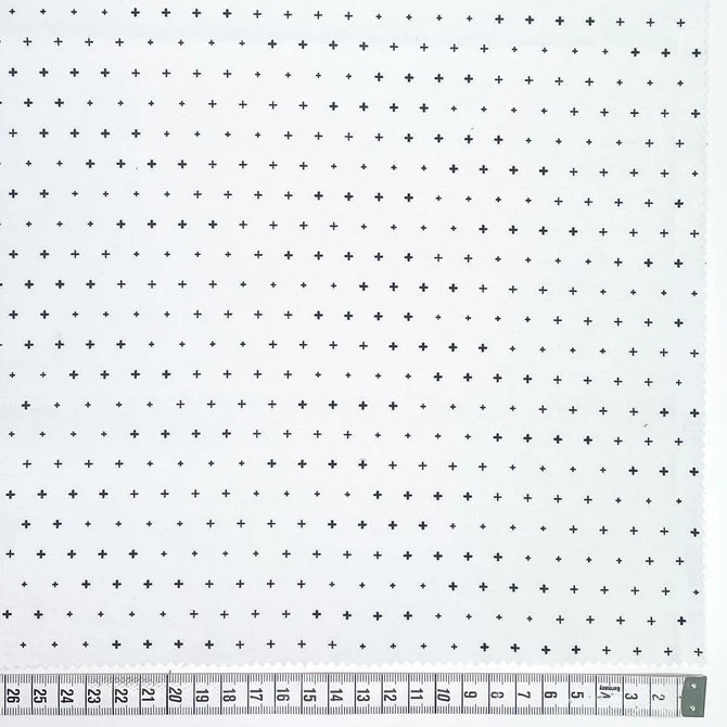 1 Meter Cut Simply Black & White 80940-2 white