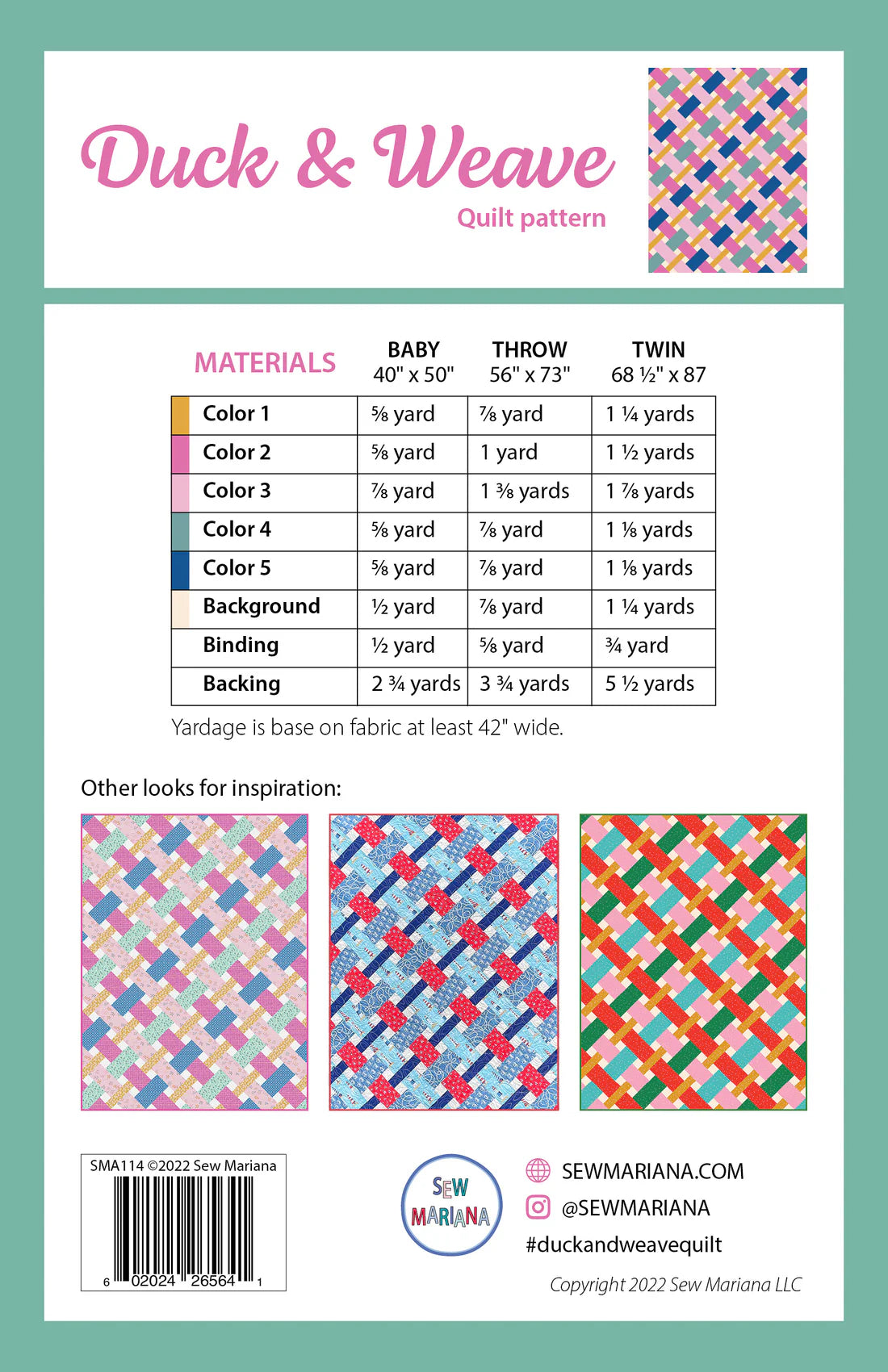 Duck and Weave Quilt Kit