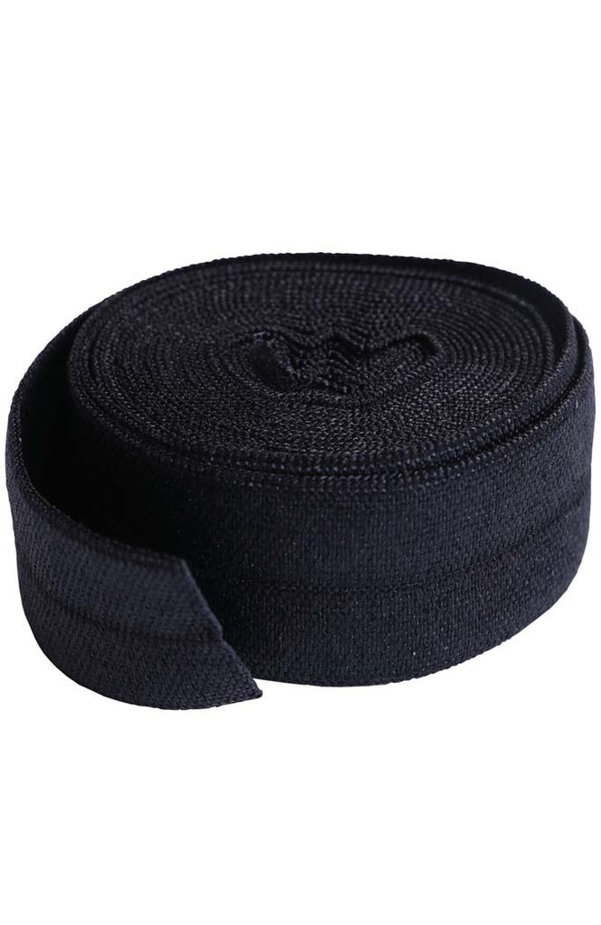 Fold over Elastic Black