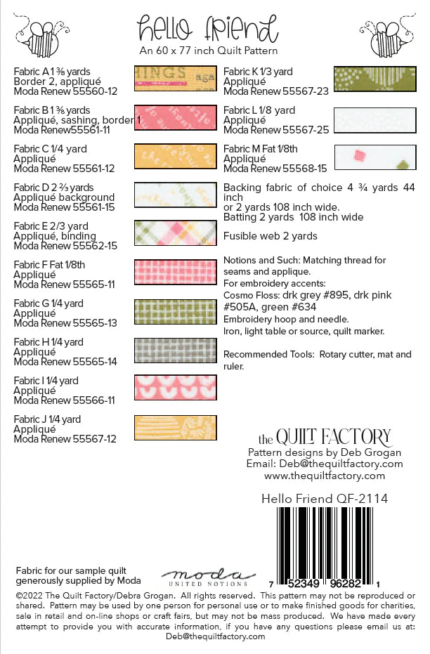 Hello Friend Quilt pattern