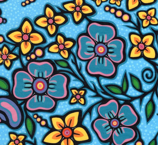 Ojibway Florals JT-0F01-TURQ
