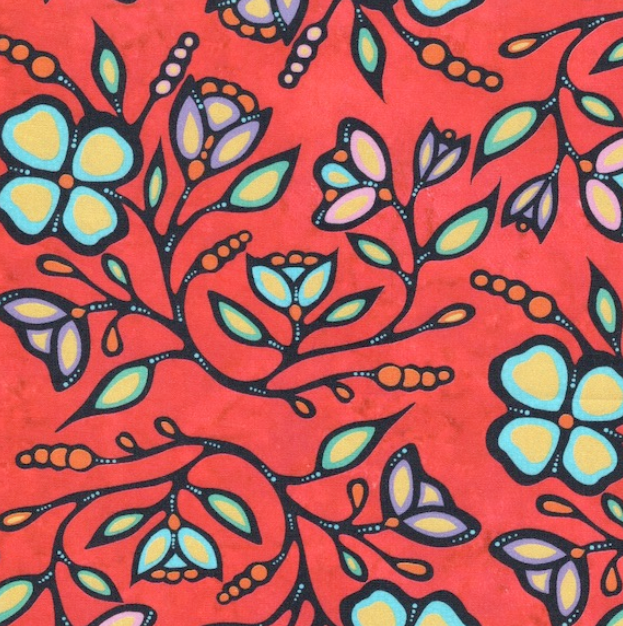Ojibway Florals JT-0F03-RED