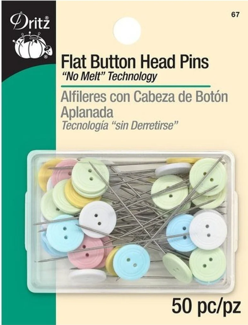 Dritz Flat Button Head Pins