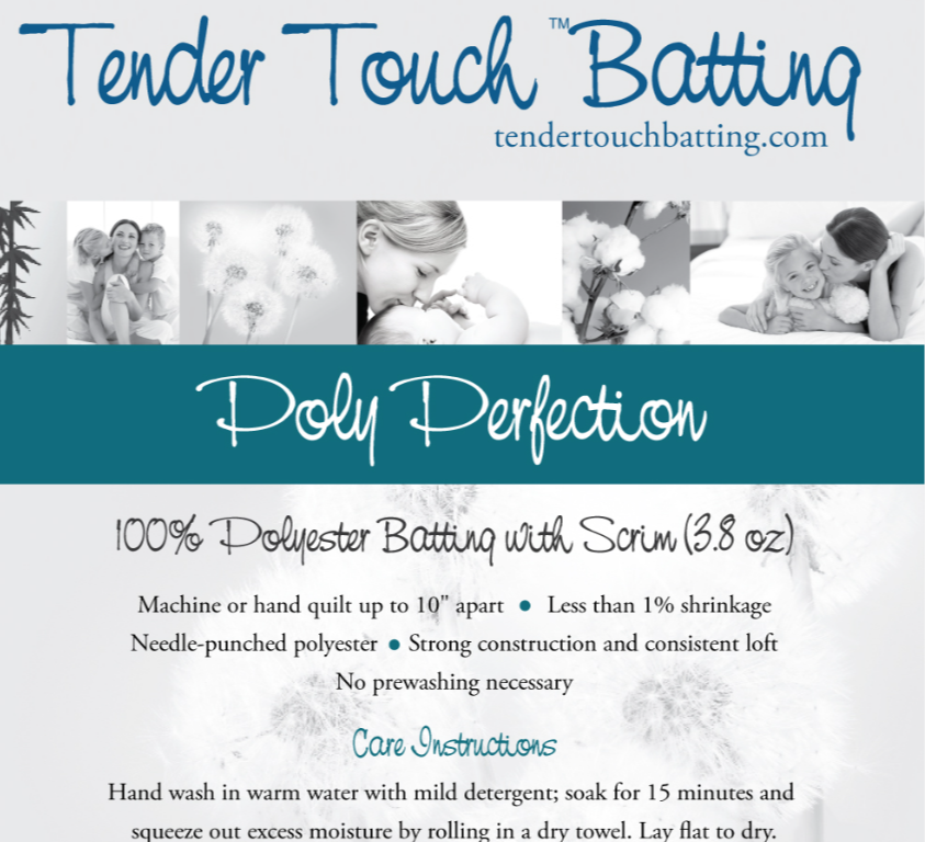 Tendertouch Polyester 96" Wide Batting