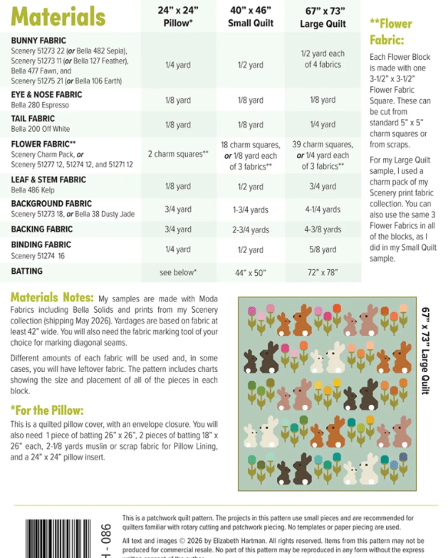Cottontails Quilt Pattern