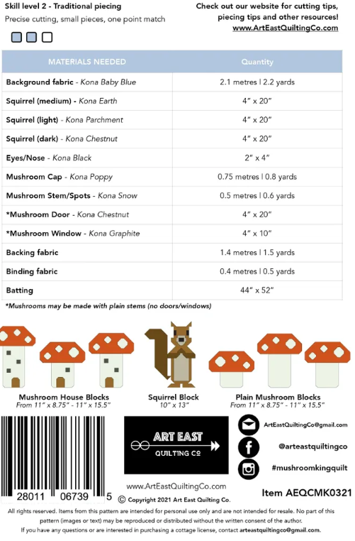 Mushroom King Pattern
